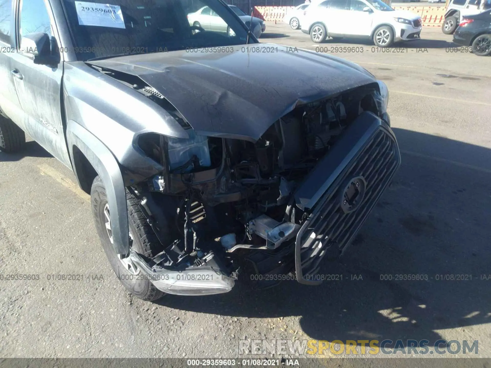 6 fotografías del automóvil dañado 3TMCZ5AN9LM321837 TOYOTA TACOMA 4WD 2020