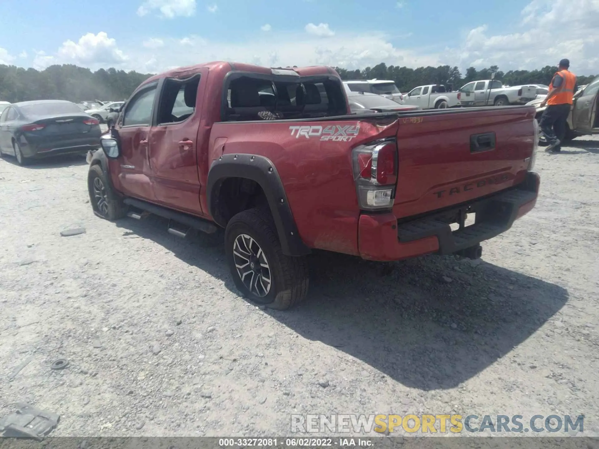 3 fotografías del automóvil dañado 3TYCZ5AN5LT004531 TOYOTA TACOMA 4WD 2020