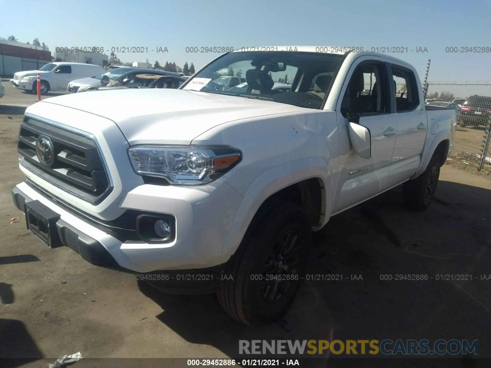 2 fotografías del automóvil dañado 3TMCZ5AN0MM384942 TOYOTA TACOMA 4WD 2021