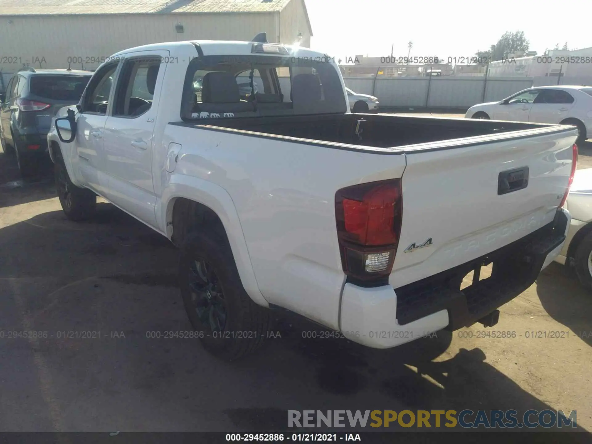 3 fotografías del automóvil dañado 3TMCZ5AN0MM384942 TOYOTA TACOMA 4WD 2021