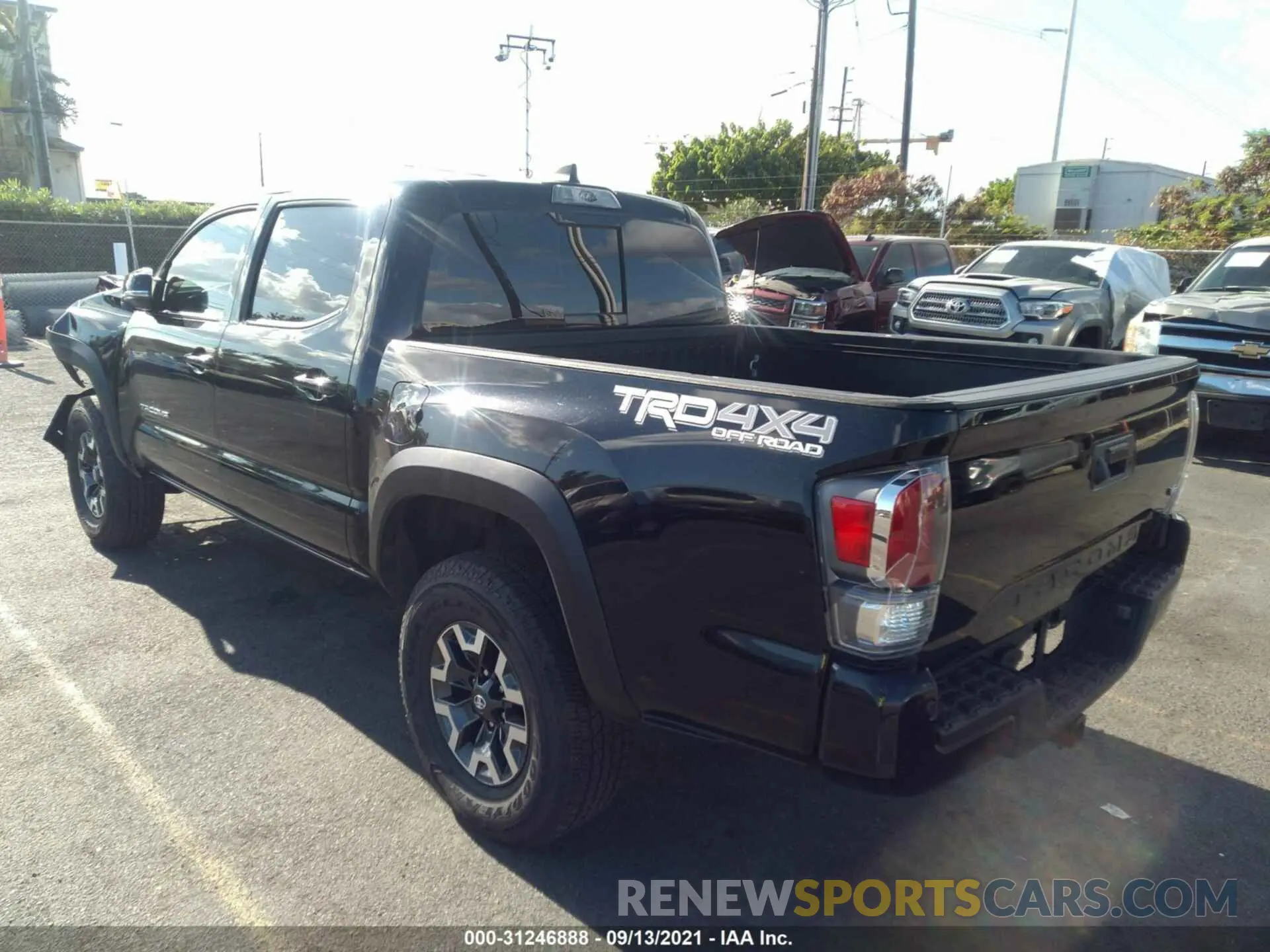 3 fotografías del automóvil dañado 3TMCZ5AN0MM408706 TOYOTA TACOMA 4WD 2021