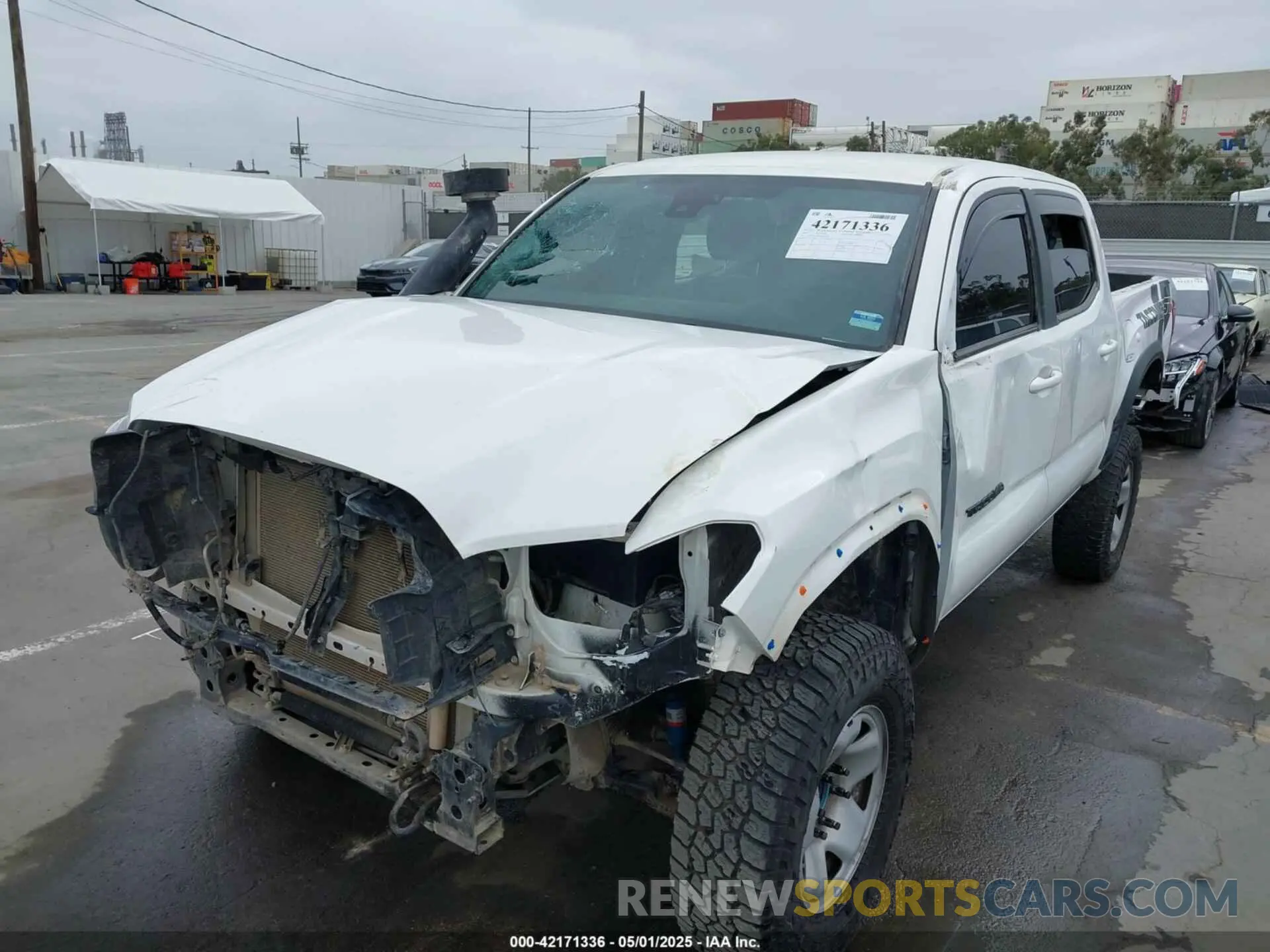 6 fotografías del automóvil dañado 3TMCZ5AN6MM417278 TOYOTA TACOMA 4WD 2021