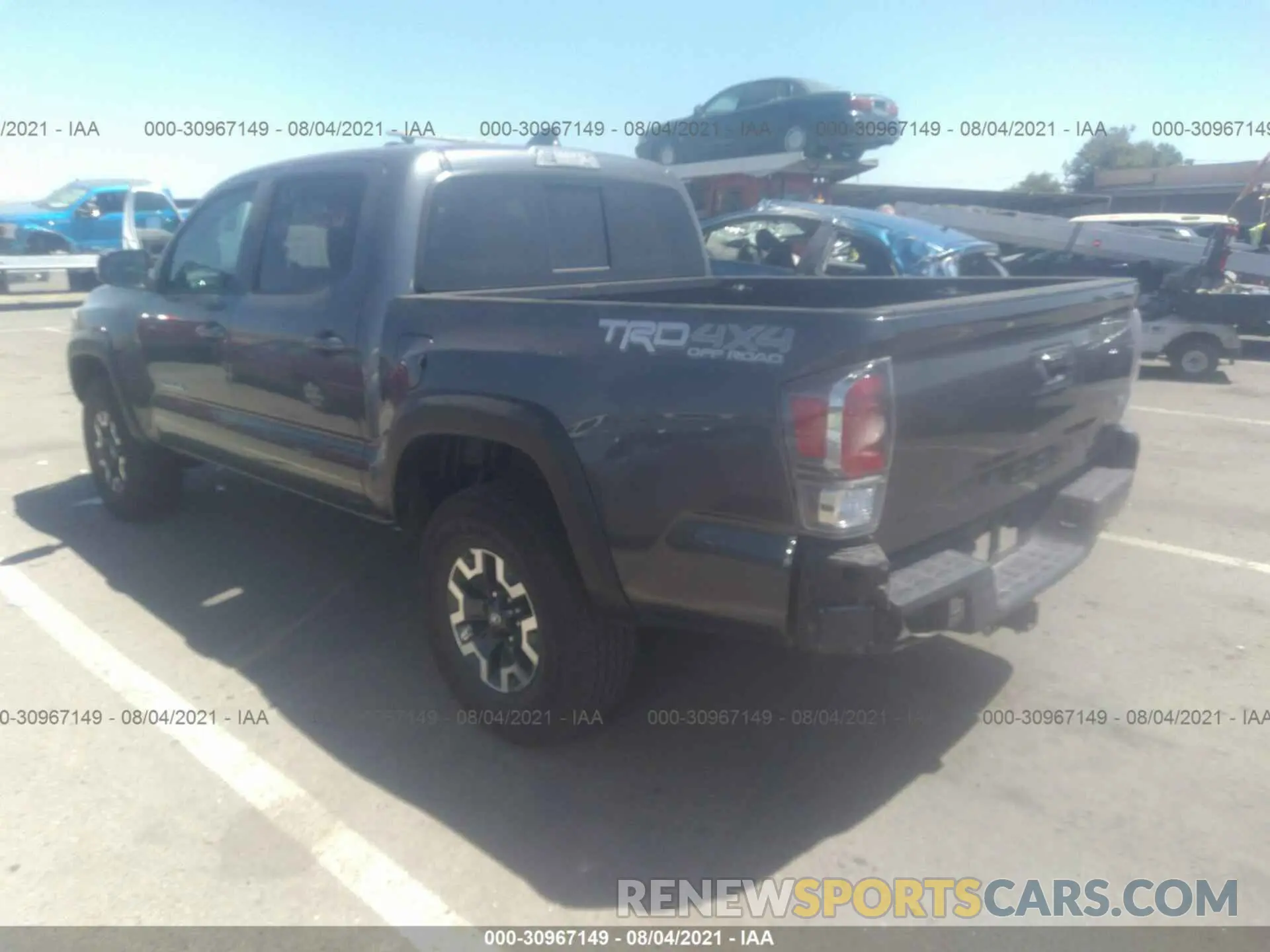 3 fotografías del automóvil dañado 3TMCZ5ANXMM399707 TOYOTA TACOMA 4WD 2021