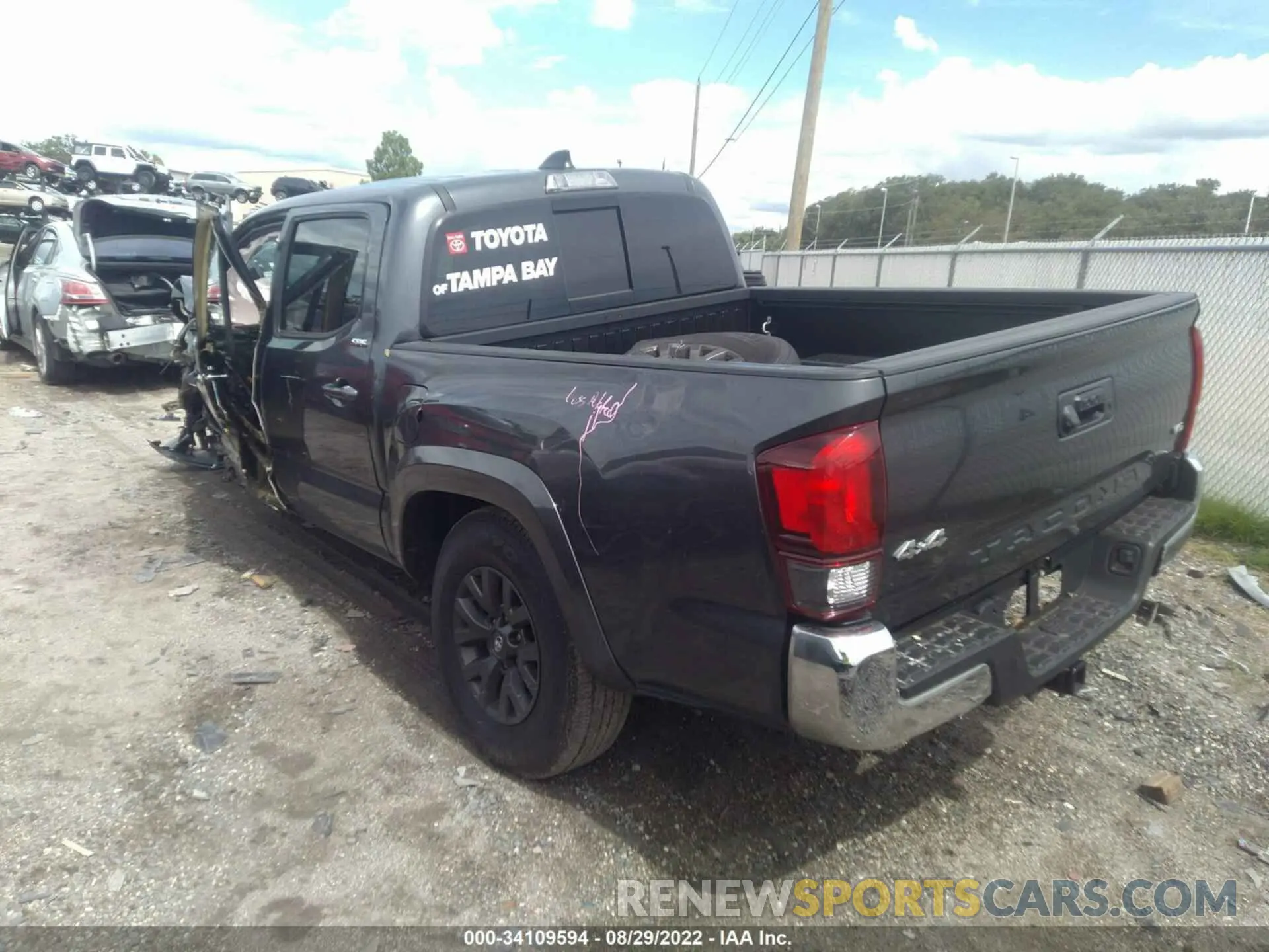 3 fotografías del automóvil dañado 3TMCZ5ANXMM431622 TOYOTA TACOMA 4WD 2021