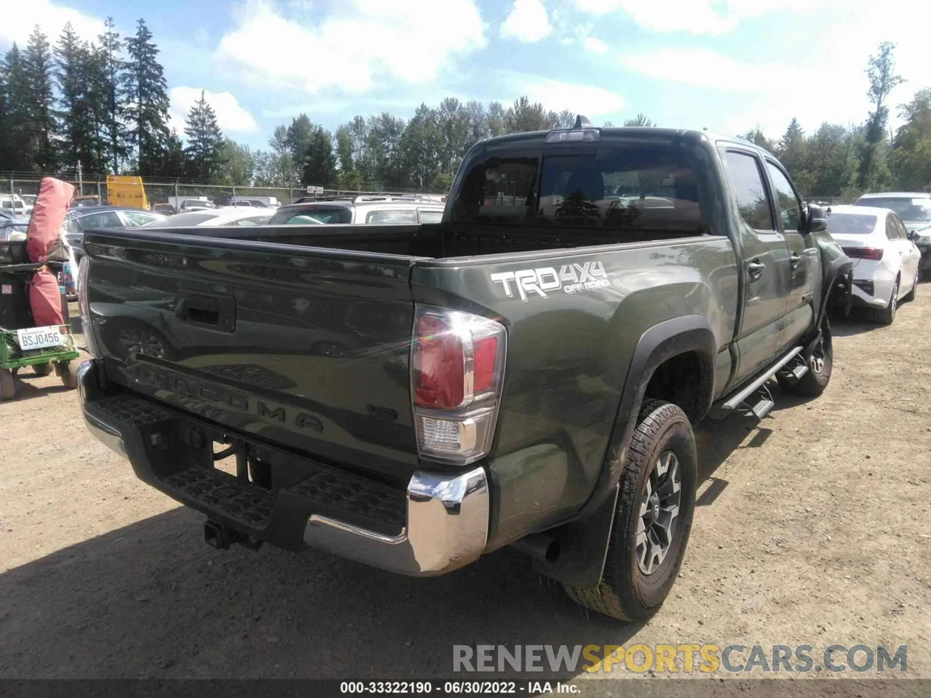 4 fotografías del automóvil dañado 3TMDZ5BN8MM104512 TOYOTA TACOMA 4WD 2021