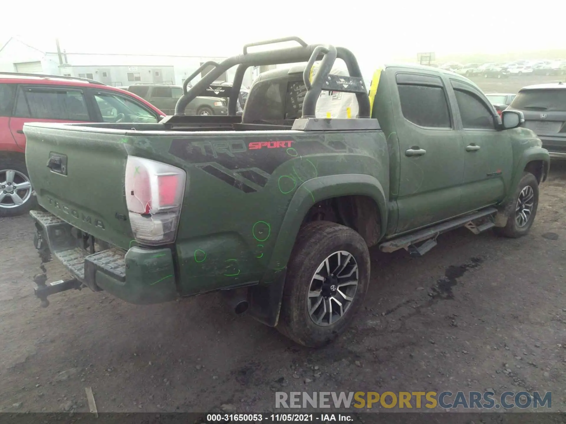 4 fotografías del automóvil dañado 3TYCZ5AN0MT015695 TOYOTA TACOMA 4WD 2021