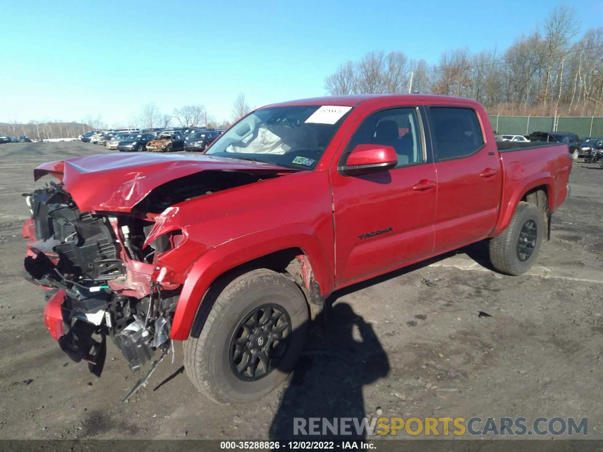 2 fotografías del automóvil dañado 3TYCZ5AN4MT028675 TOYOTA TACOMA 4WD 2021
