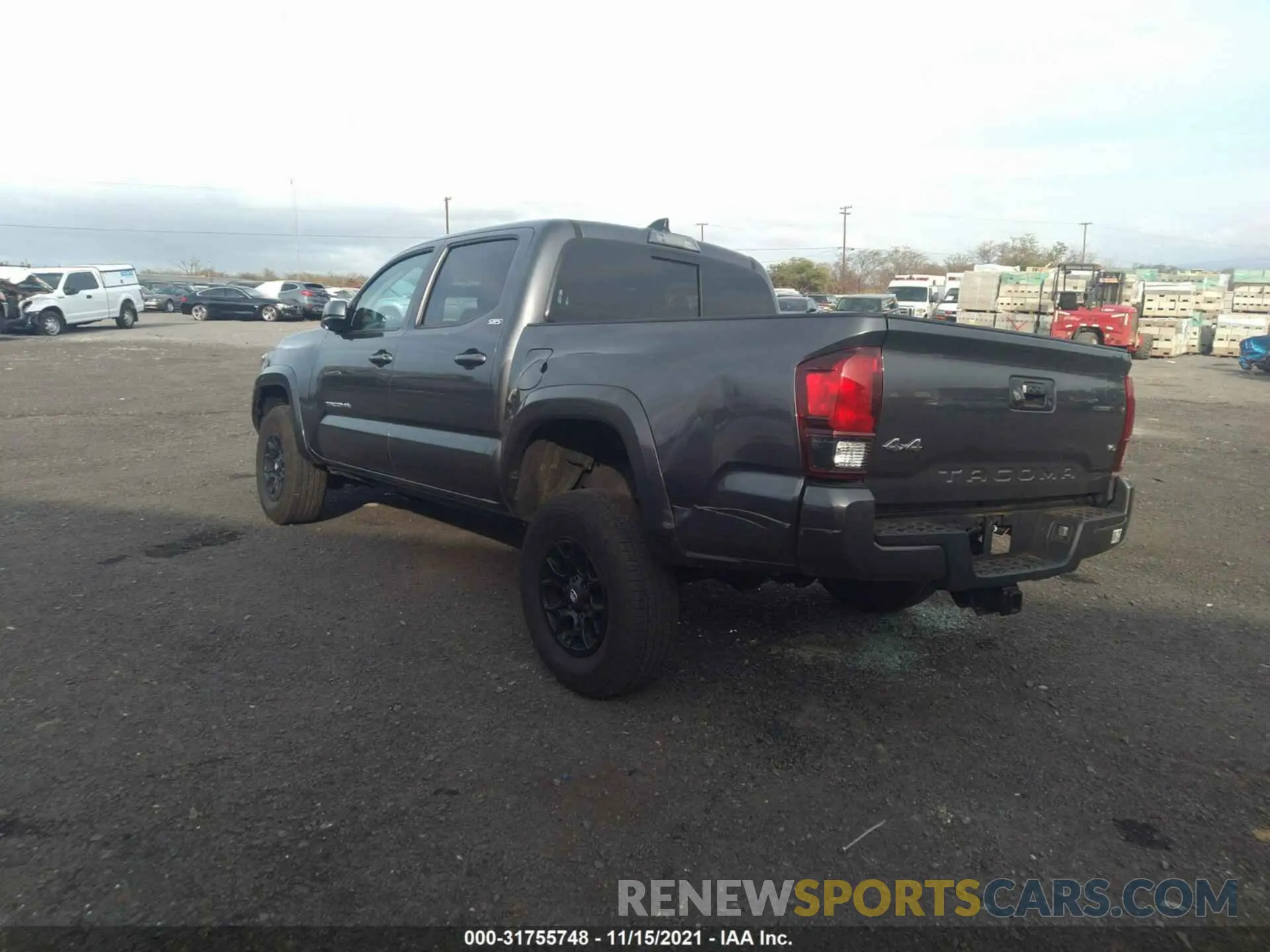 3 fotografías del automóvil dañado 3TYCZ5AN4MT035741 TOYOTA TACOMA 4WD 2021