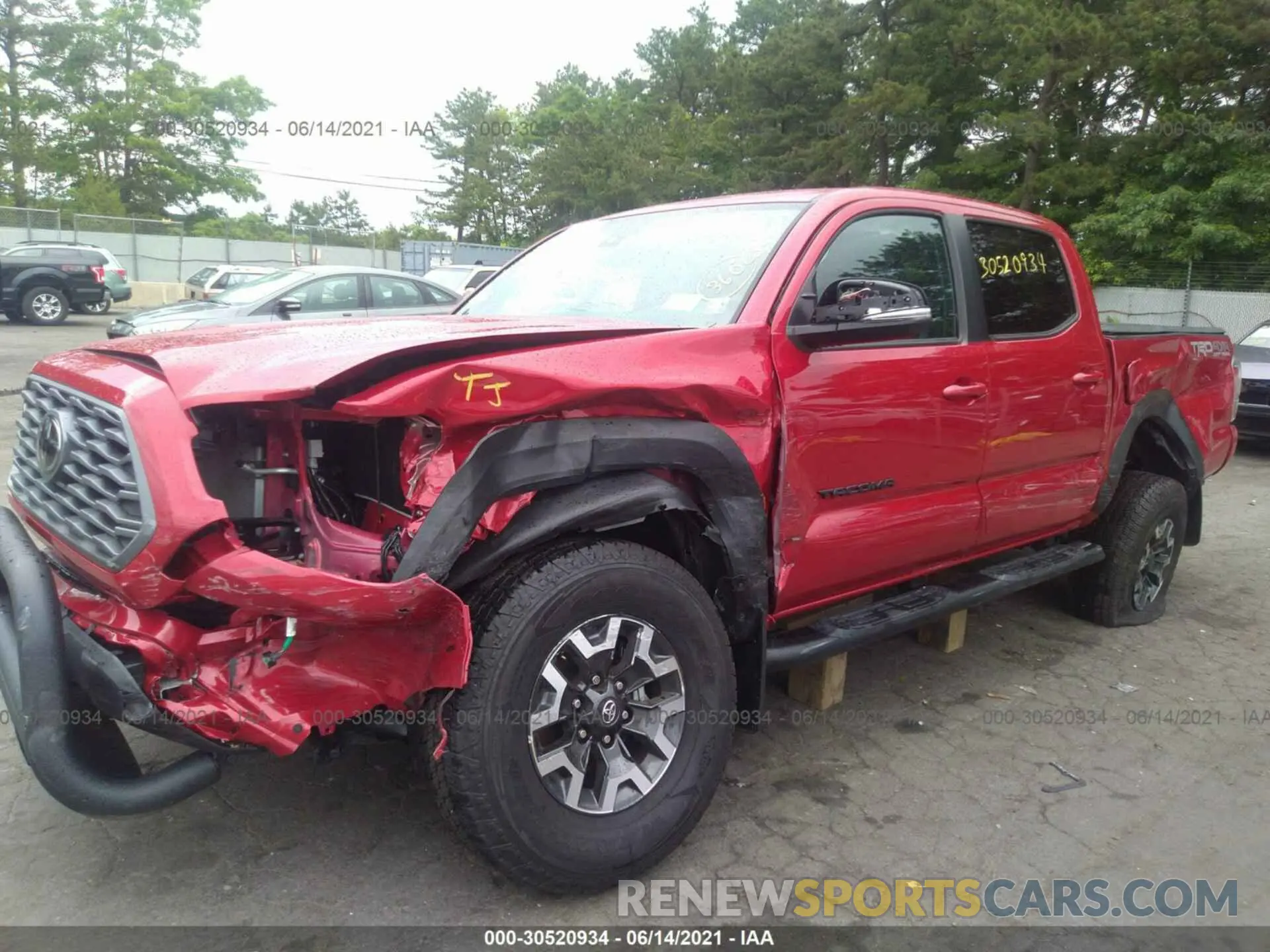 6 fotografías del automóvil dañado 3TYCZ5ANXMT023223 TOYOTA TACOMA 4WD 2021
