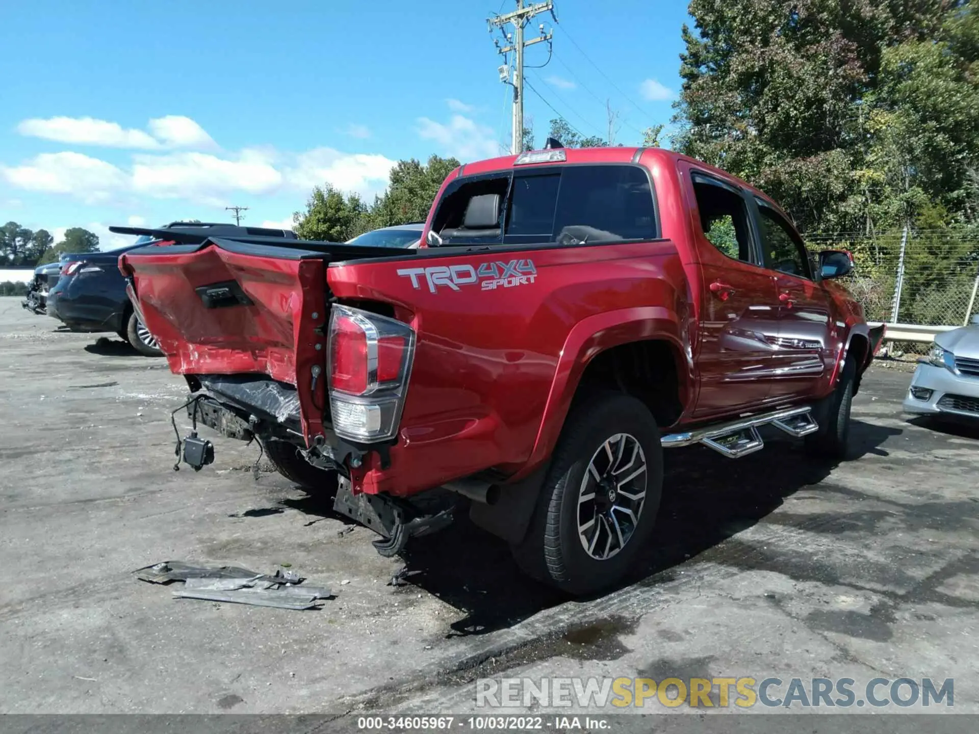 4 fotografías del automóvil dañado 5TFCZ5AN9MX258962 TOYOTA TACOMA 4WD 2021