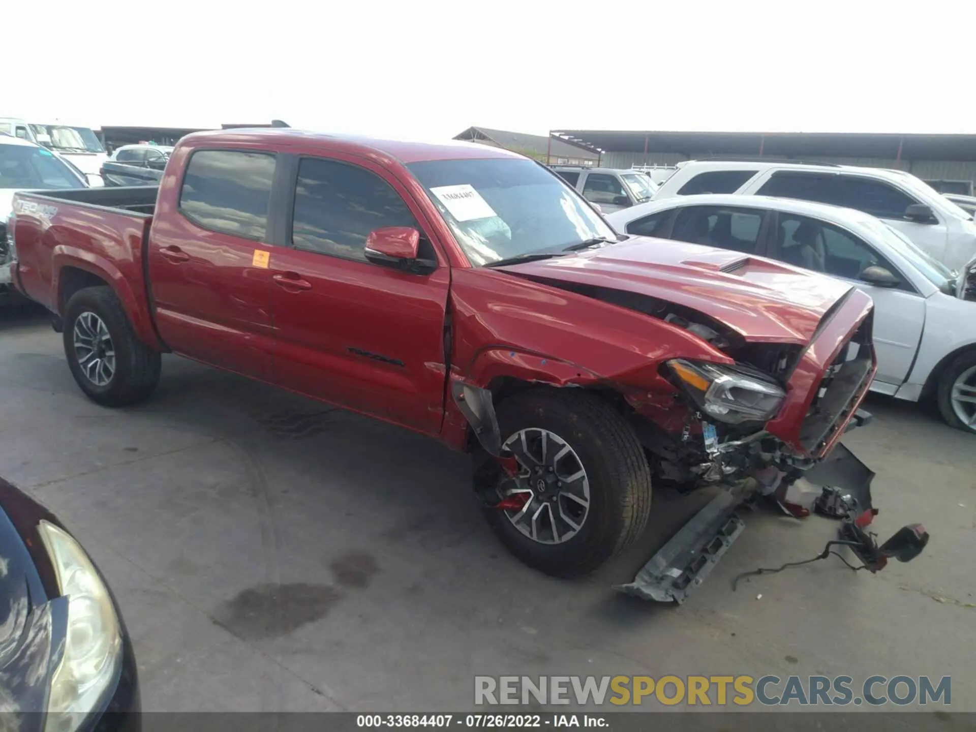 1 fotografías del automóvil dañado 5TFCZ5ANXMX268447 TOYOTA TACOMA 4WD 2021