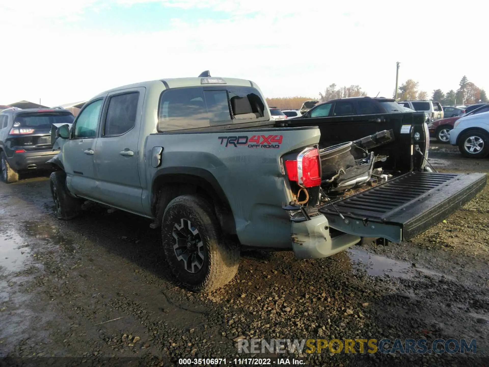 3 fotografías del automóvil dañado 3TMCZ5AN1NM492150 TOYOTA TACOMA 4WD 2022