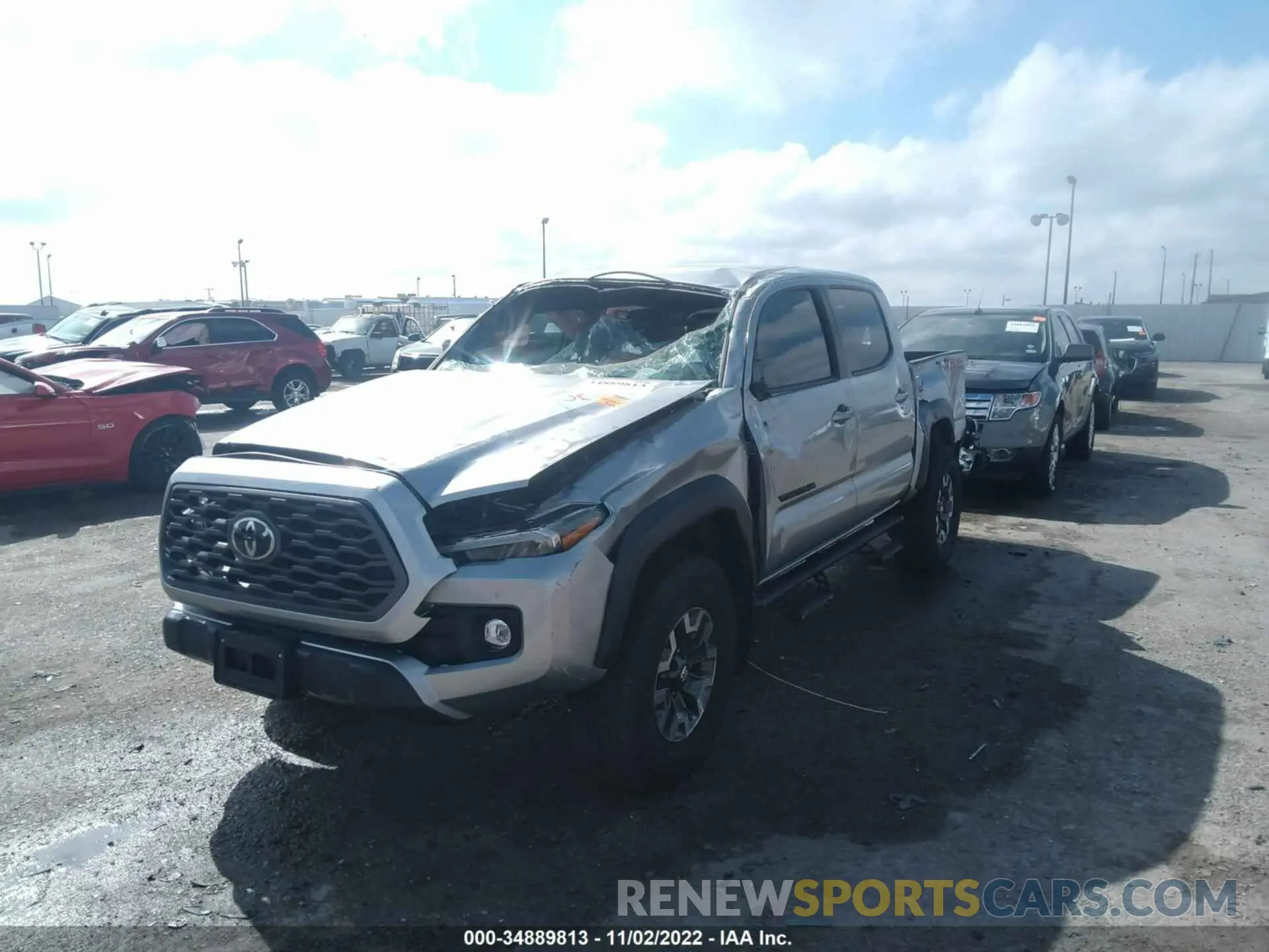 2 fotografías del automóvil dañado 3TMCZ5AN7NM505922 TOYOTA TACOMA 4WD 2022