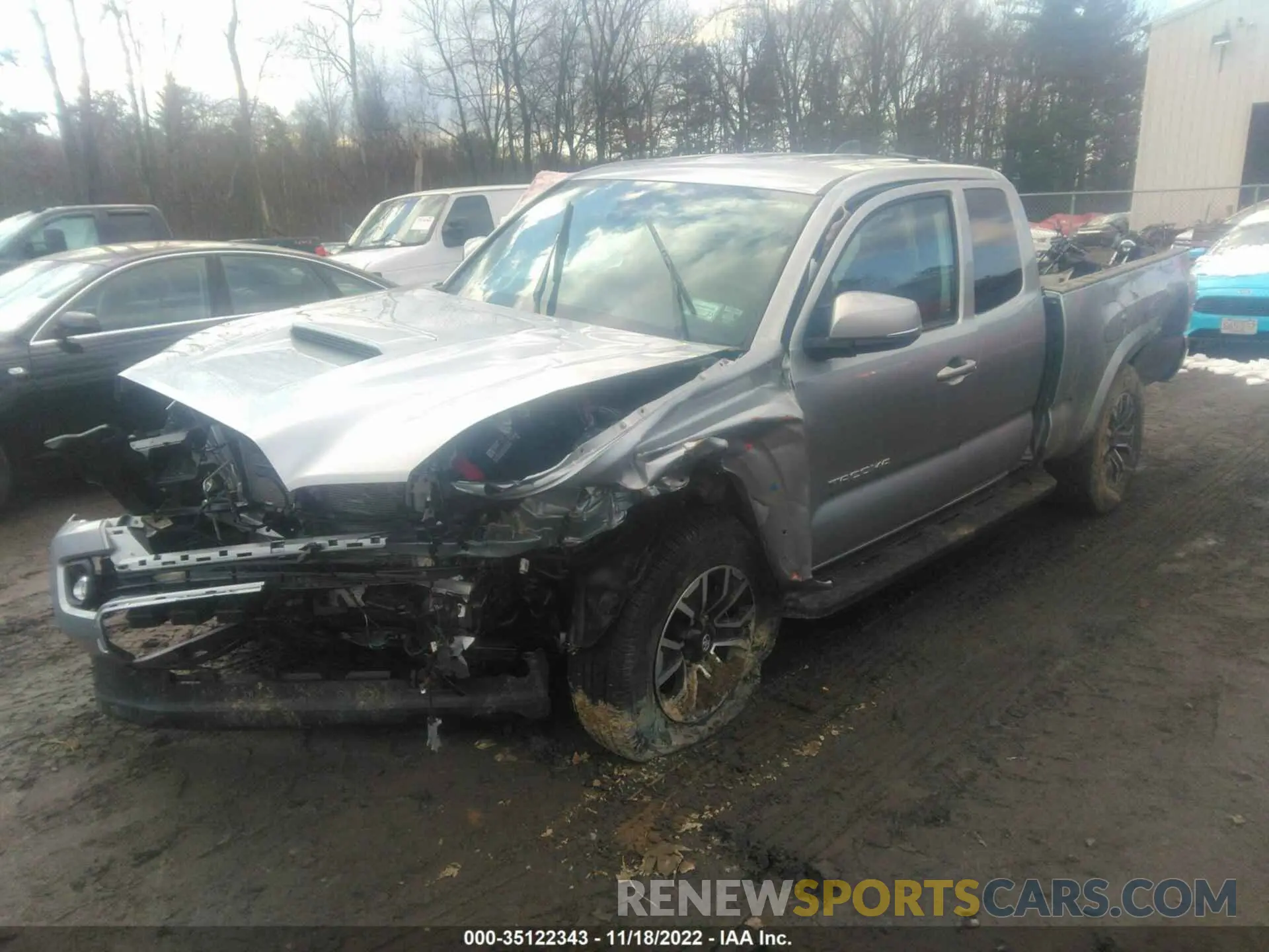 2 fotografías del automóvil dañado 3TYSZ5AN5NT055719 TOYOTA TACOMA 4WD 2022