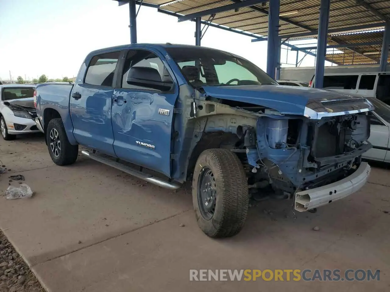 4 fotografías del automóvil dañado 5TFDY5F17KX784730 TOYOTA TUNDRA 2019