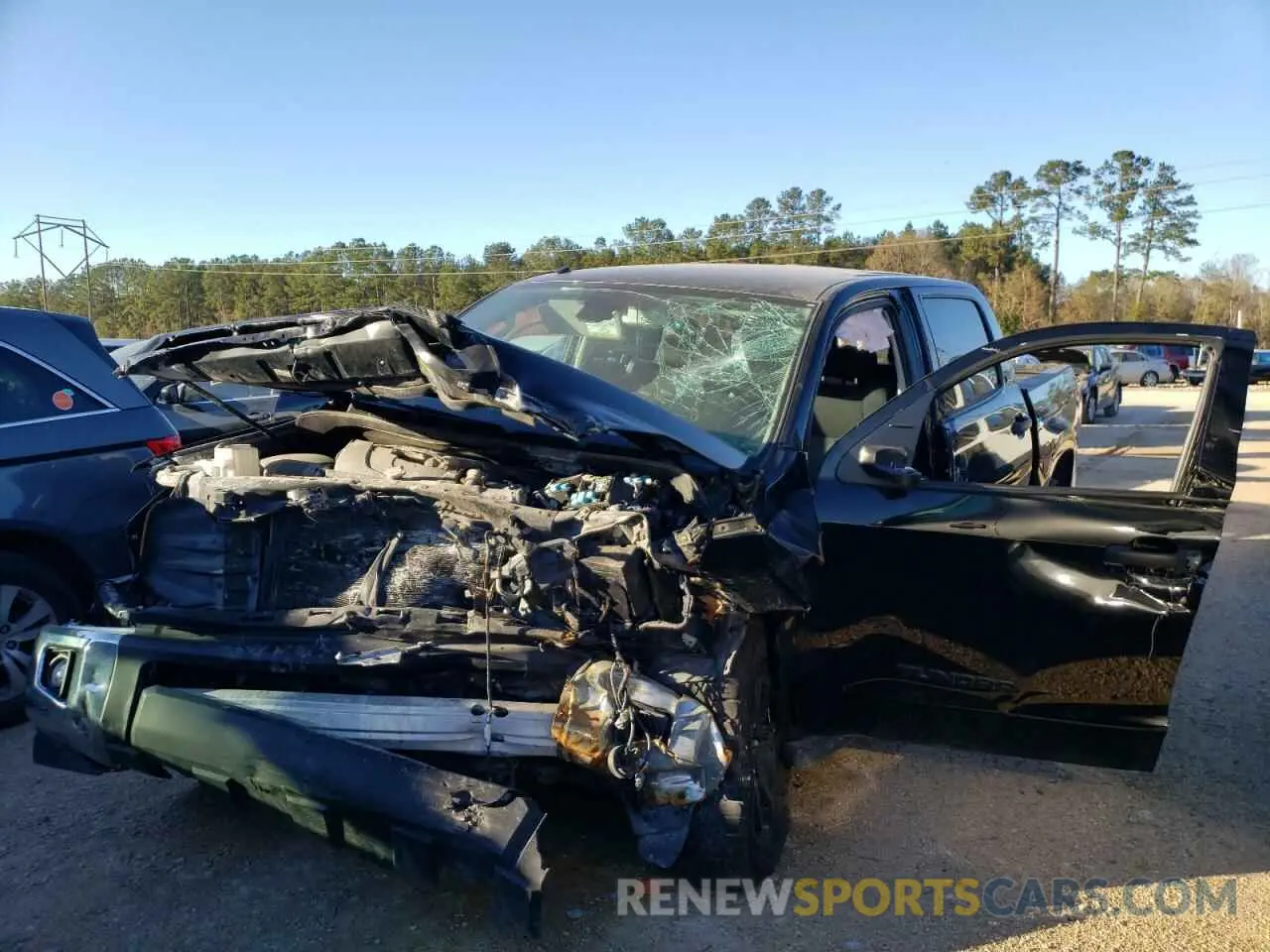 2 fotografías del automóvil dañado 5TFEM5F10KX143466 TOYOTA TUNDRA 2019