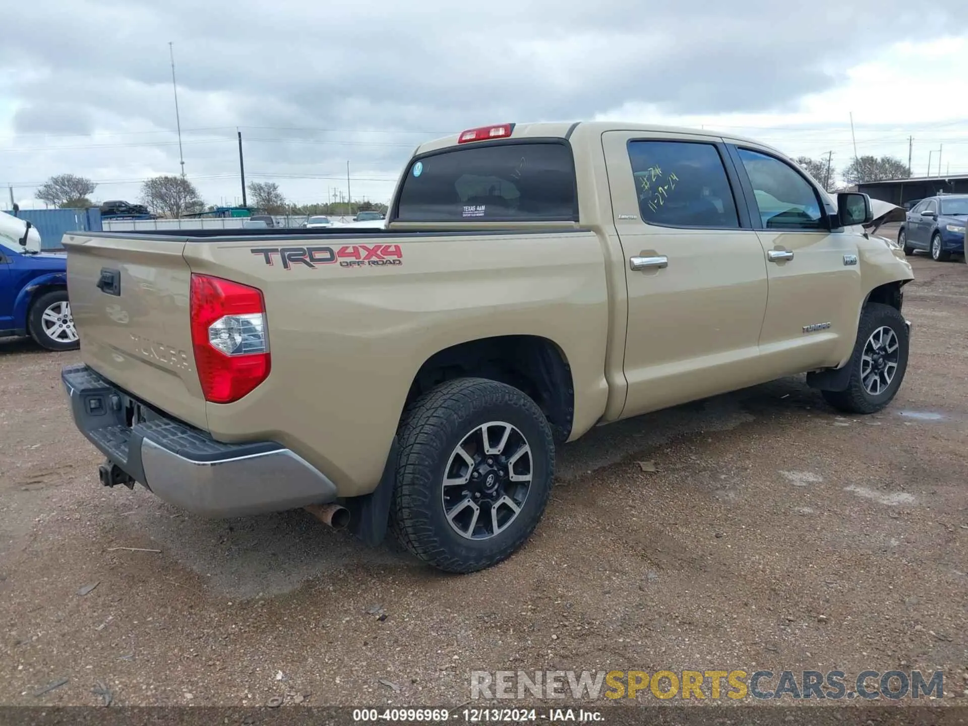 4 fotografías del automóvil dañado 5TFHY5F12KX837514 TOYOTA TUNDRA 2019
