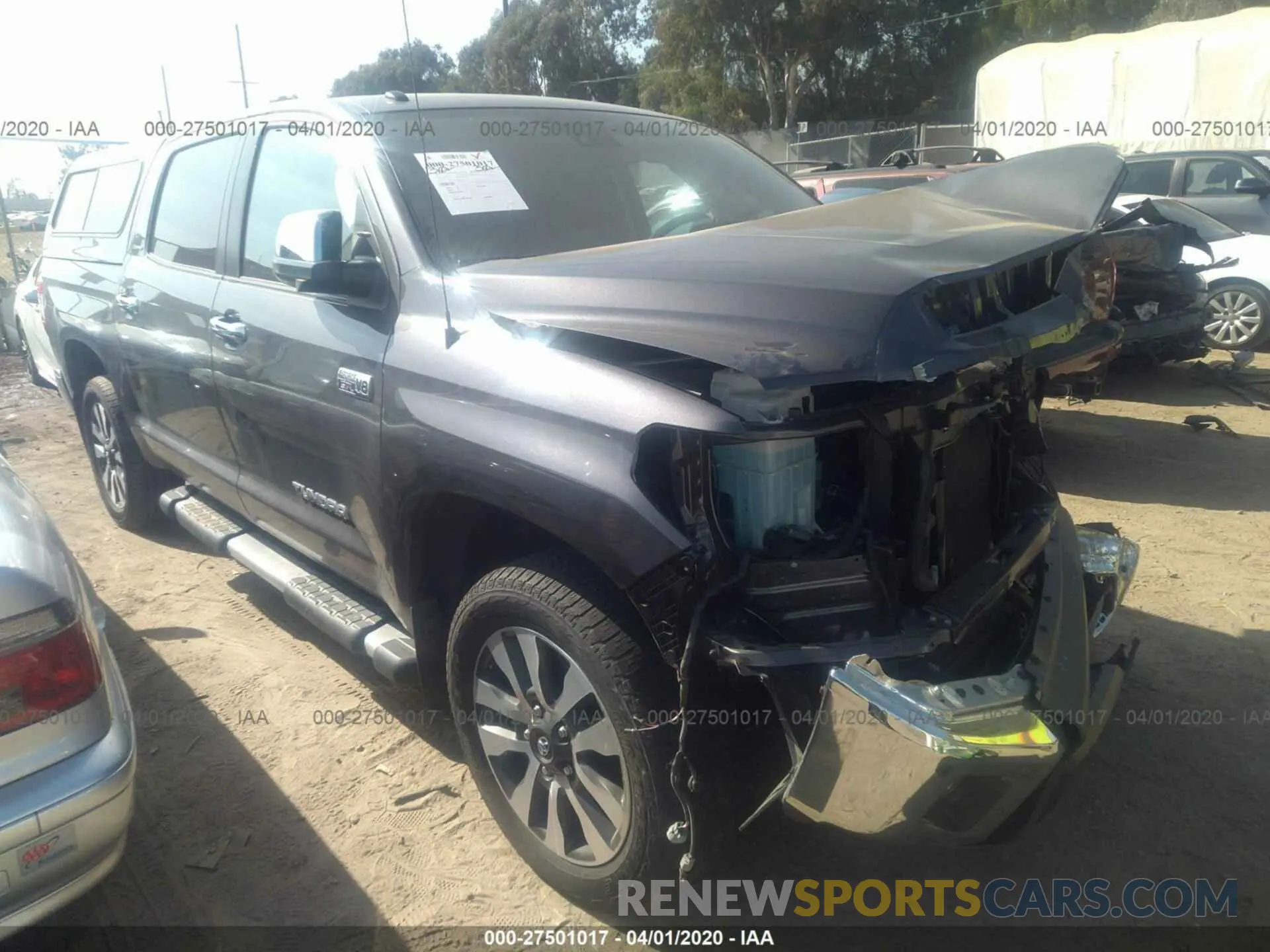 1 fotografías del automóvil dañado 5TFHY5F16KX802328 TOYOTA TUNDRA 2019