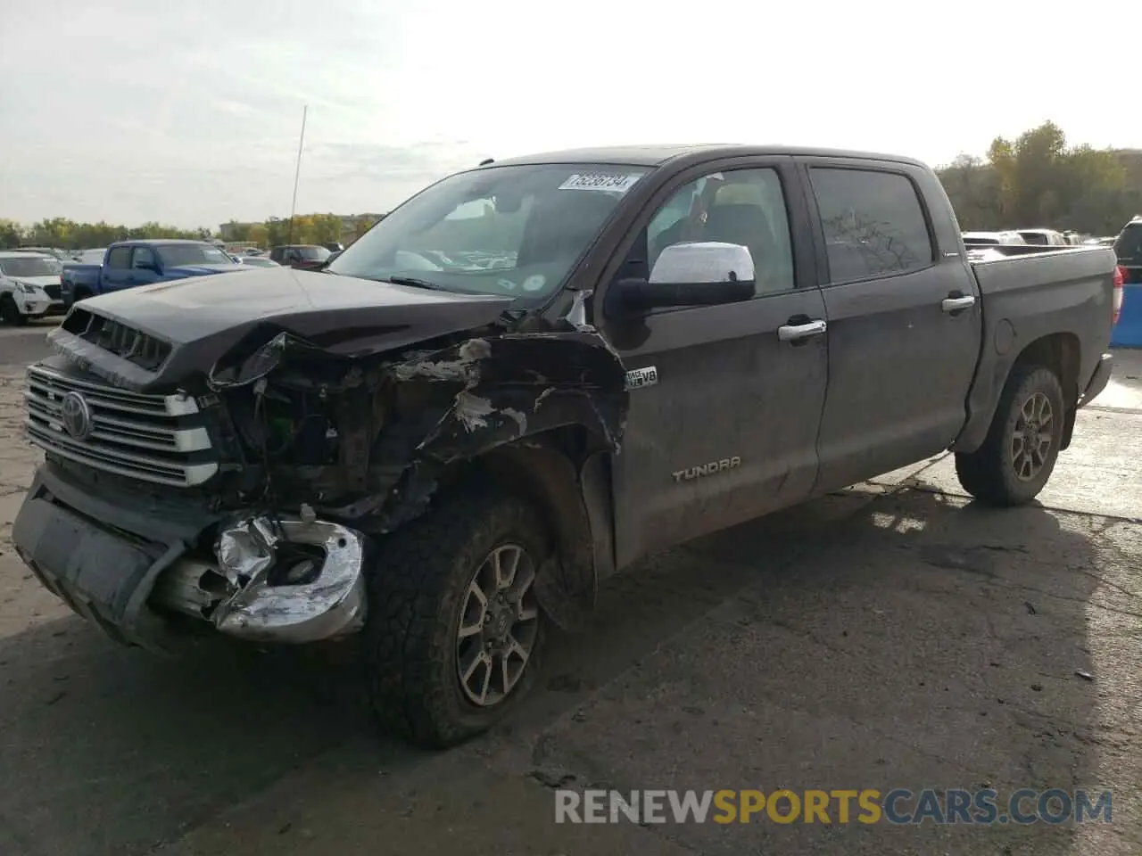 1 fotografías del automóvil dañado 5TFHY5F17KX857306 TOYOTA TUNDRA 2019