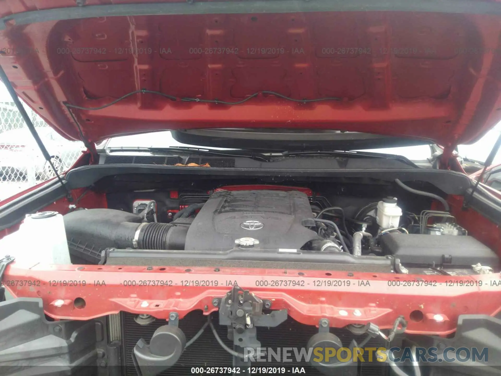 10 fotografías del automóvil dañado 5TFRM5F15KX134635 TOYOTA TUNDRA 2019