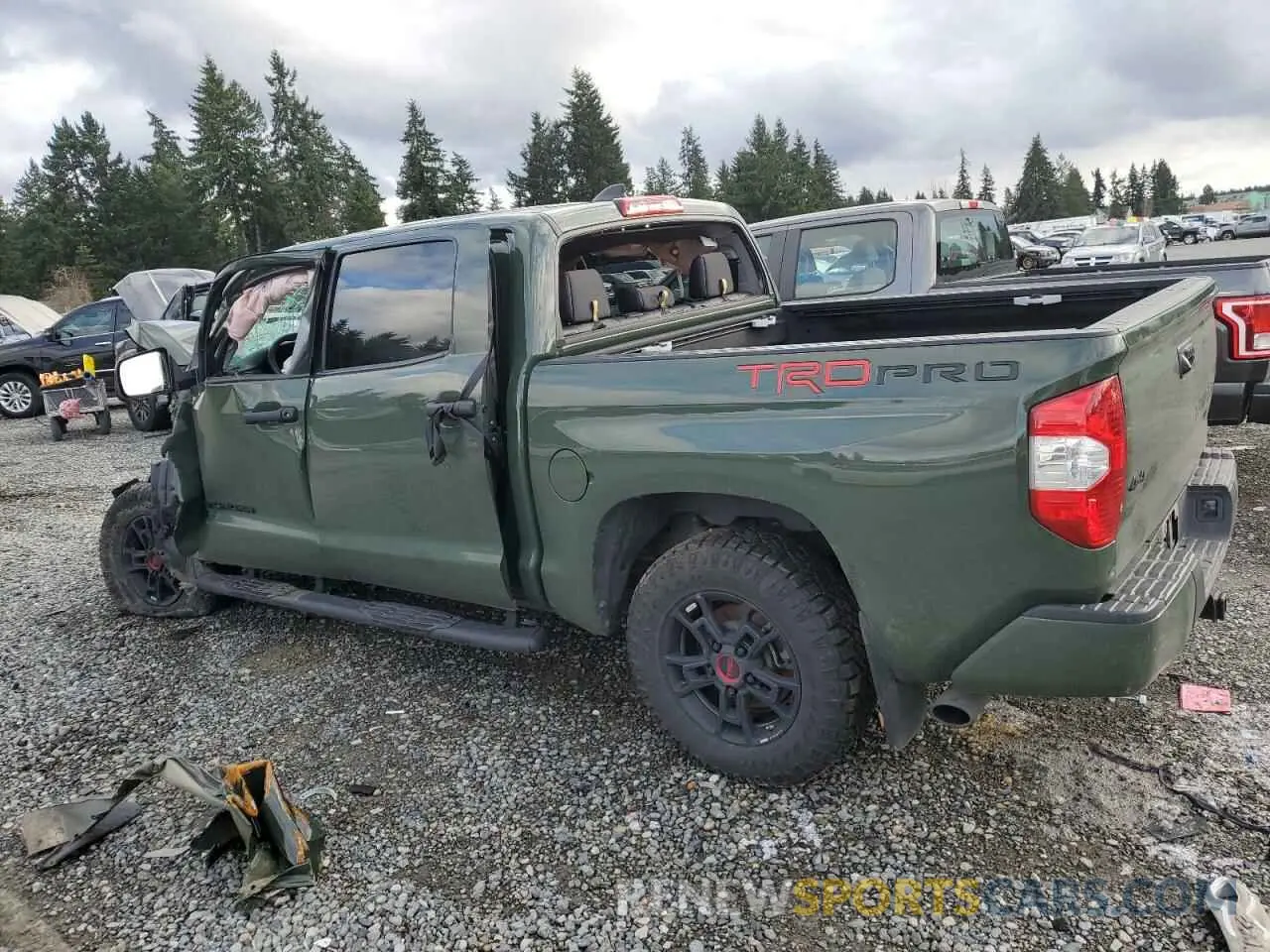 2 fotografías del automóvil dañado 5TFDY5F11LX924854 TOYOTA TUNDRA 2020