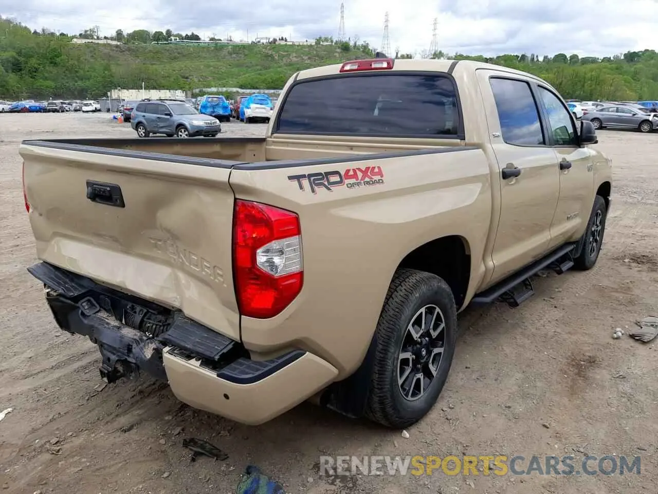 4 fotografías del automóvil dañado 5TFDY5F14LX897844 TOYOTA TUNDRA 2020