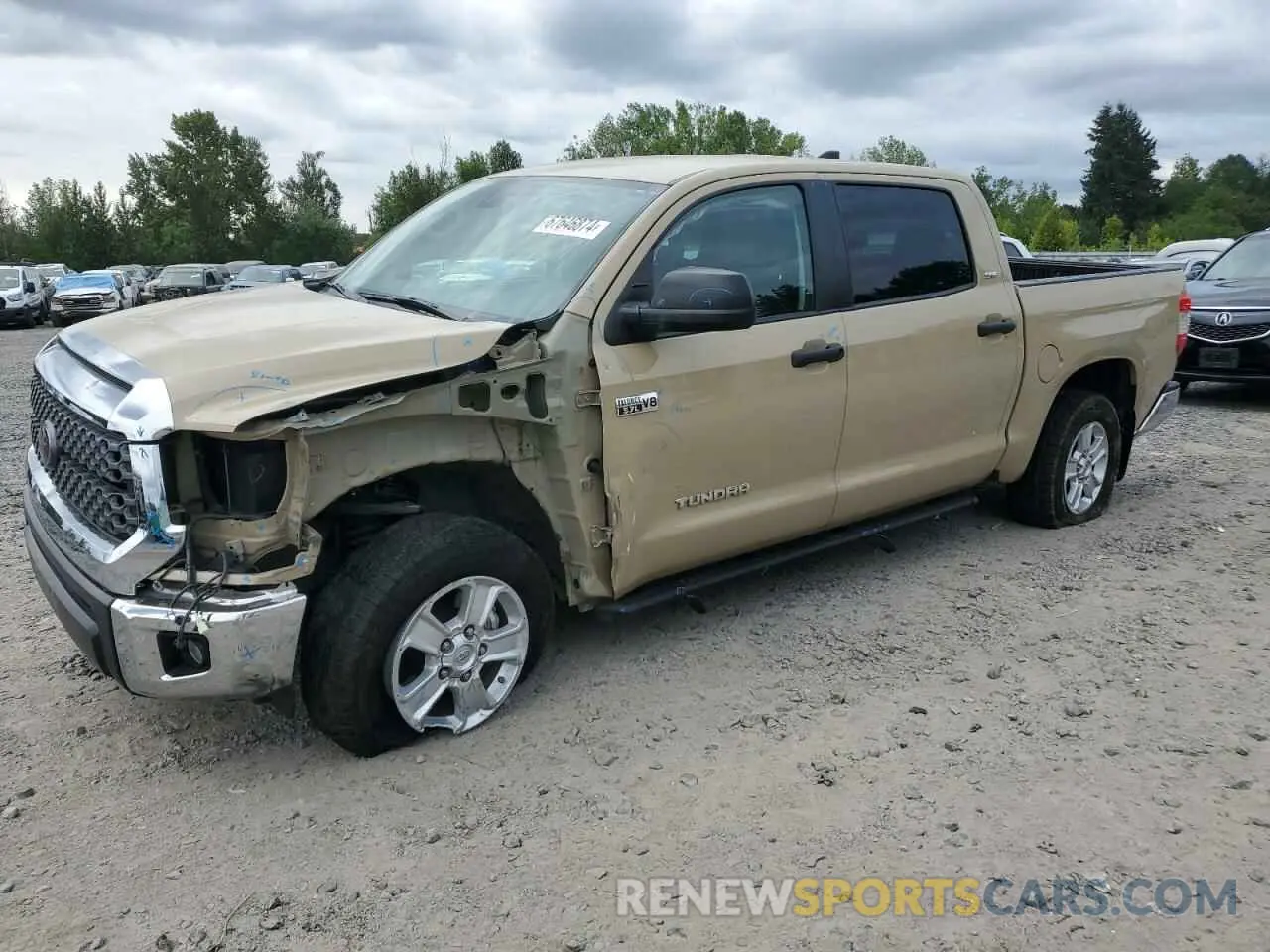 1 fotografías del automóvil dañado 5TFDY5F14LX926839 TOYOTA TUNDRA 2020