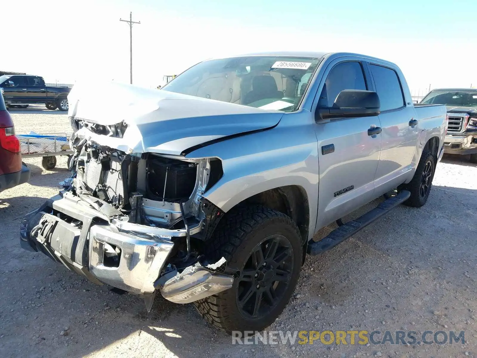 2 fotografías del automóvil dañado 5TFDY5F1XLX875170 TOYOTA TUNDRA 2020