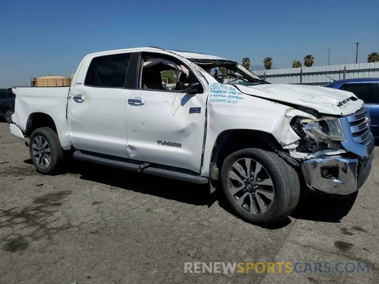 4 fotografías del automóvil dañado 5TFFY5F13LX262025 TOYOTA TUNDRA 2020