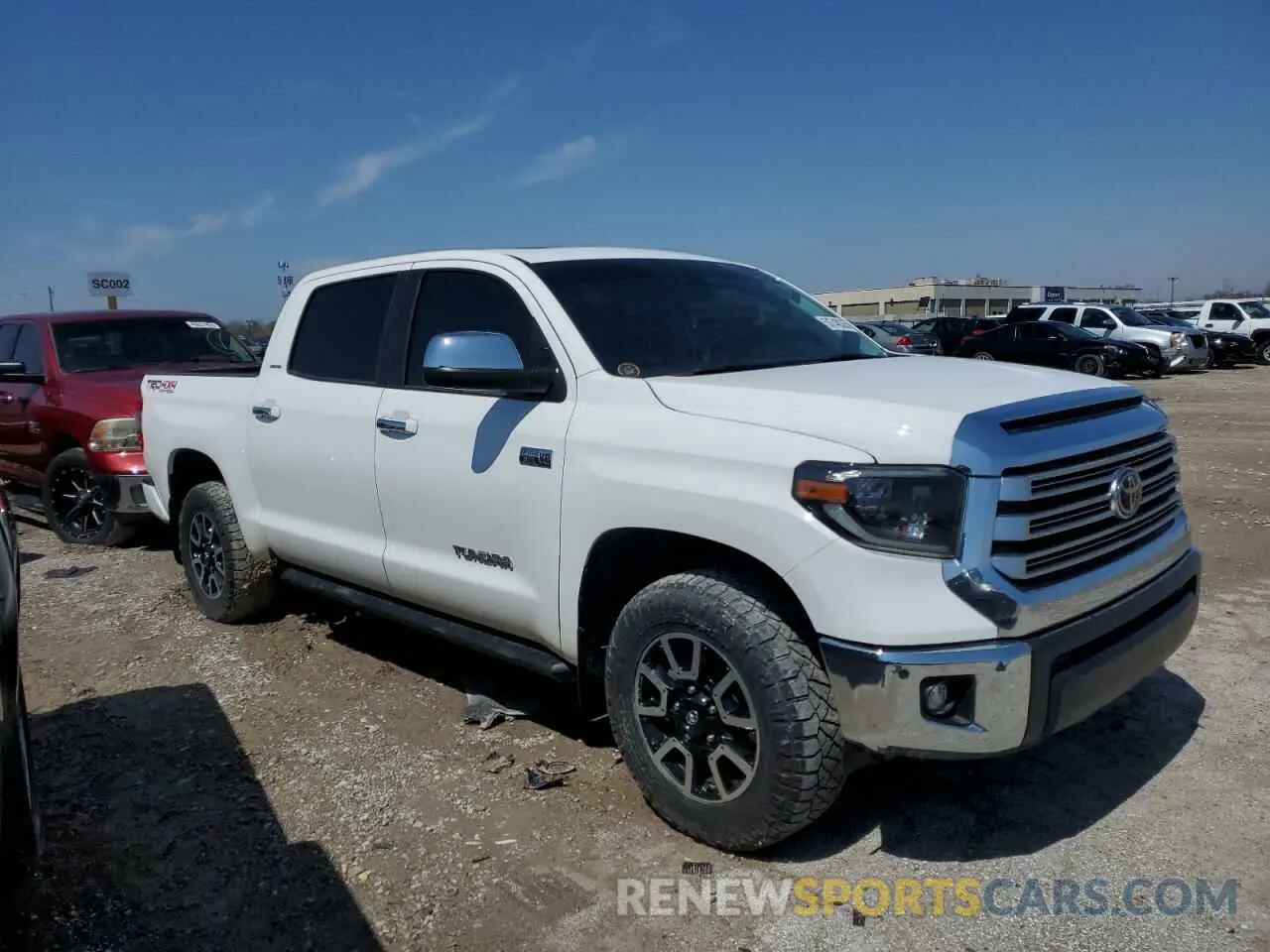 4 fotografías del automóvil dañado 5TFHY5F13LX946291 TOYOTA TUNDRA 2020