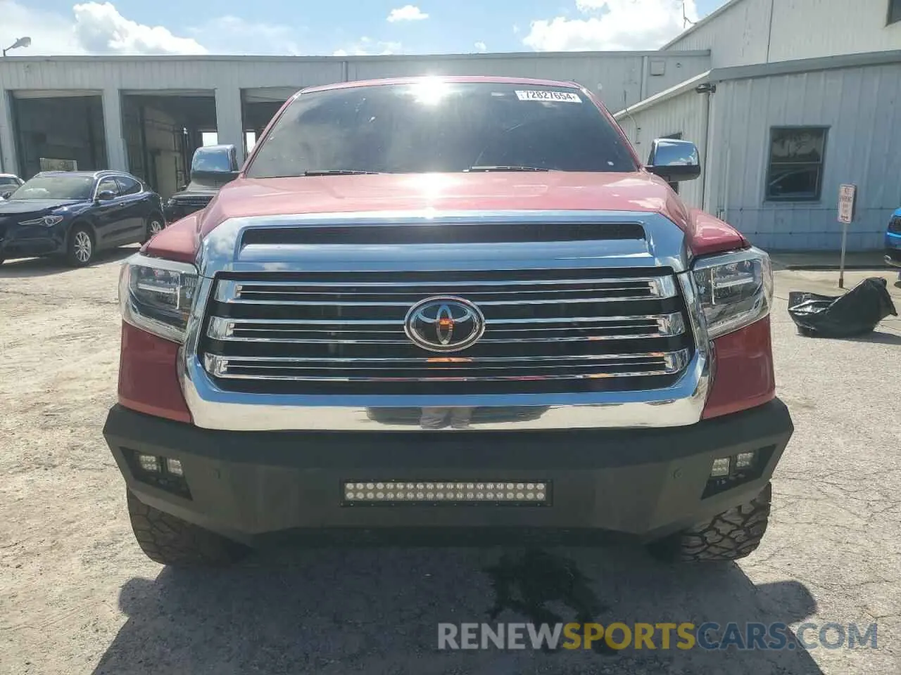 5 fotografías del automóvil dañado 5TFAY5F12MX010665 TOYOTA TUNDRA 2021
