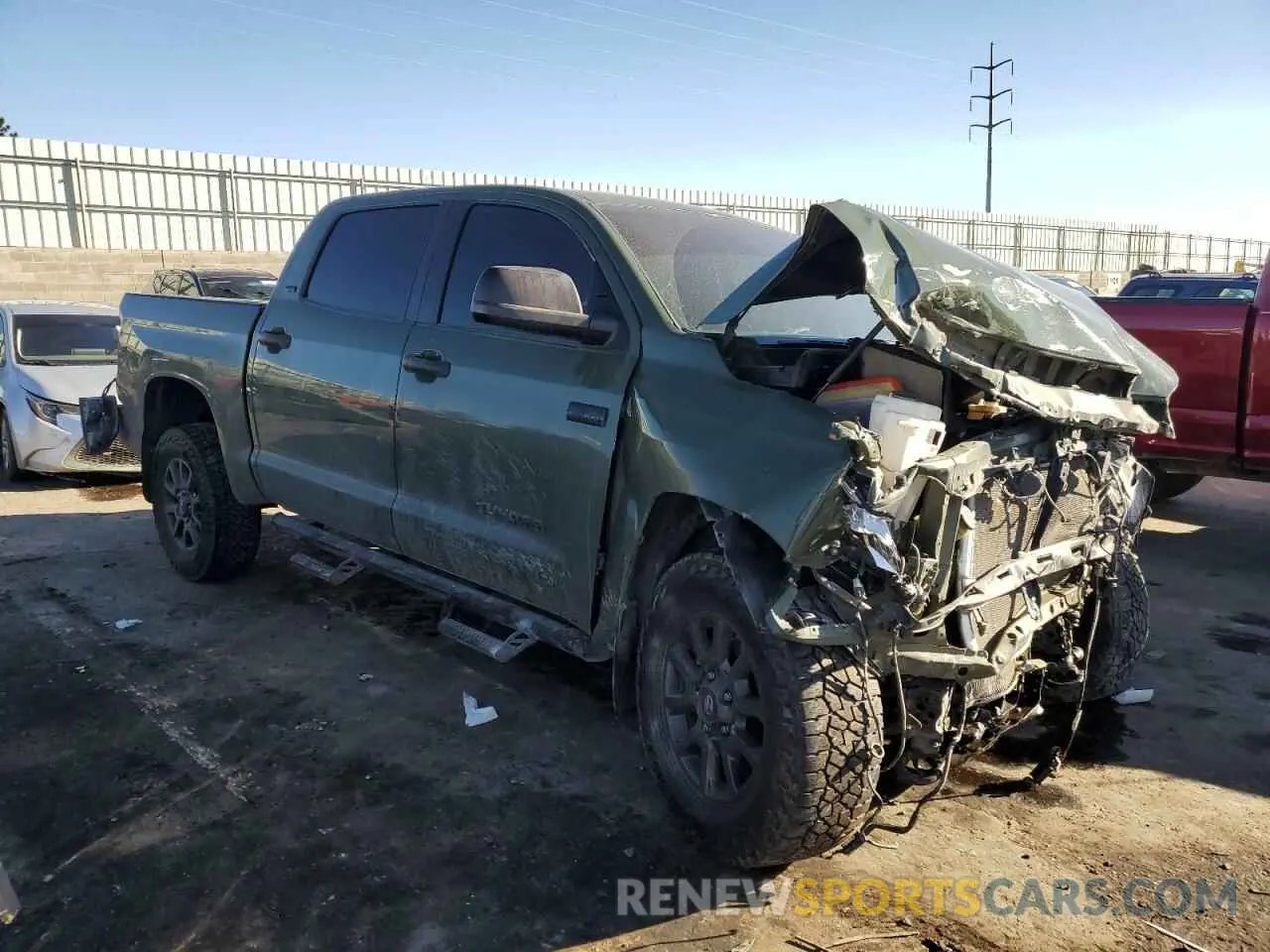 4 fotografías del automóvil dañado 5TFDY5F11MX019466 TOYOTA TUNDRA 2021
