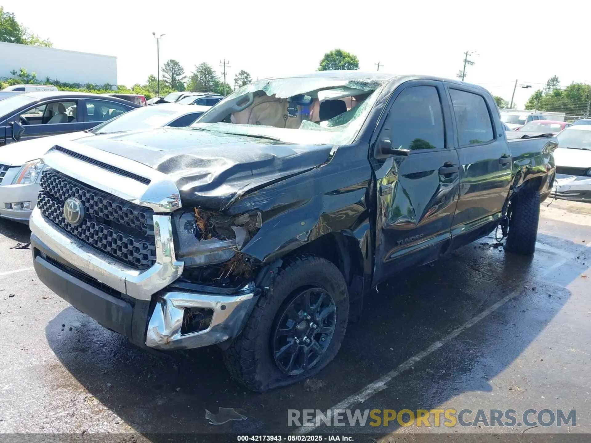2 fotografías del automóvil dañado 5TFDY5F17MX991623 TOYOTA TUNDRA 2021