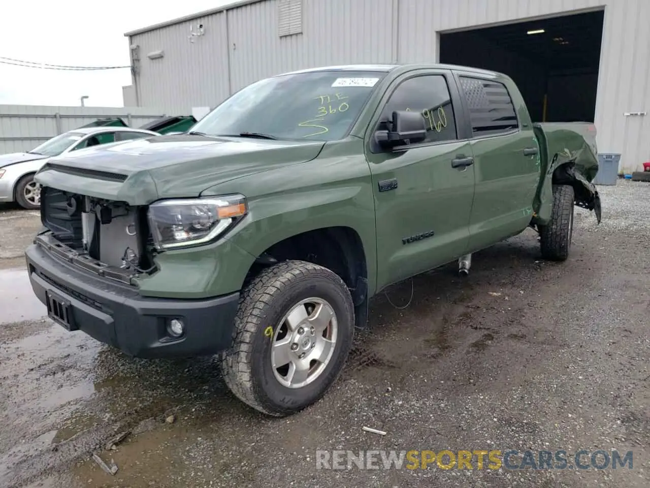 2 fotografías del automóvil dañado 5TFDY5F18MX019383 TOYOTA TUNDRA 2021