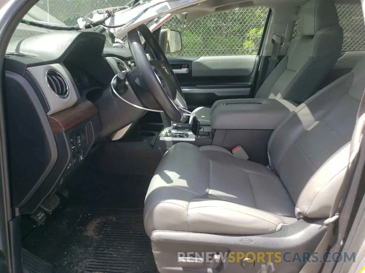 7 fotografías del automóvil dañado 5TFHY5F18MX965842 TOYOTA TUNDRA 2021