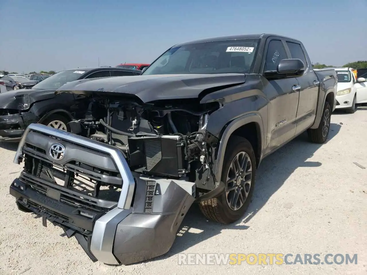 2 fotografías del automóvil dañado 5TFJA5AB6NX002042 TOYOTA TUNDRA 2022
