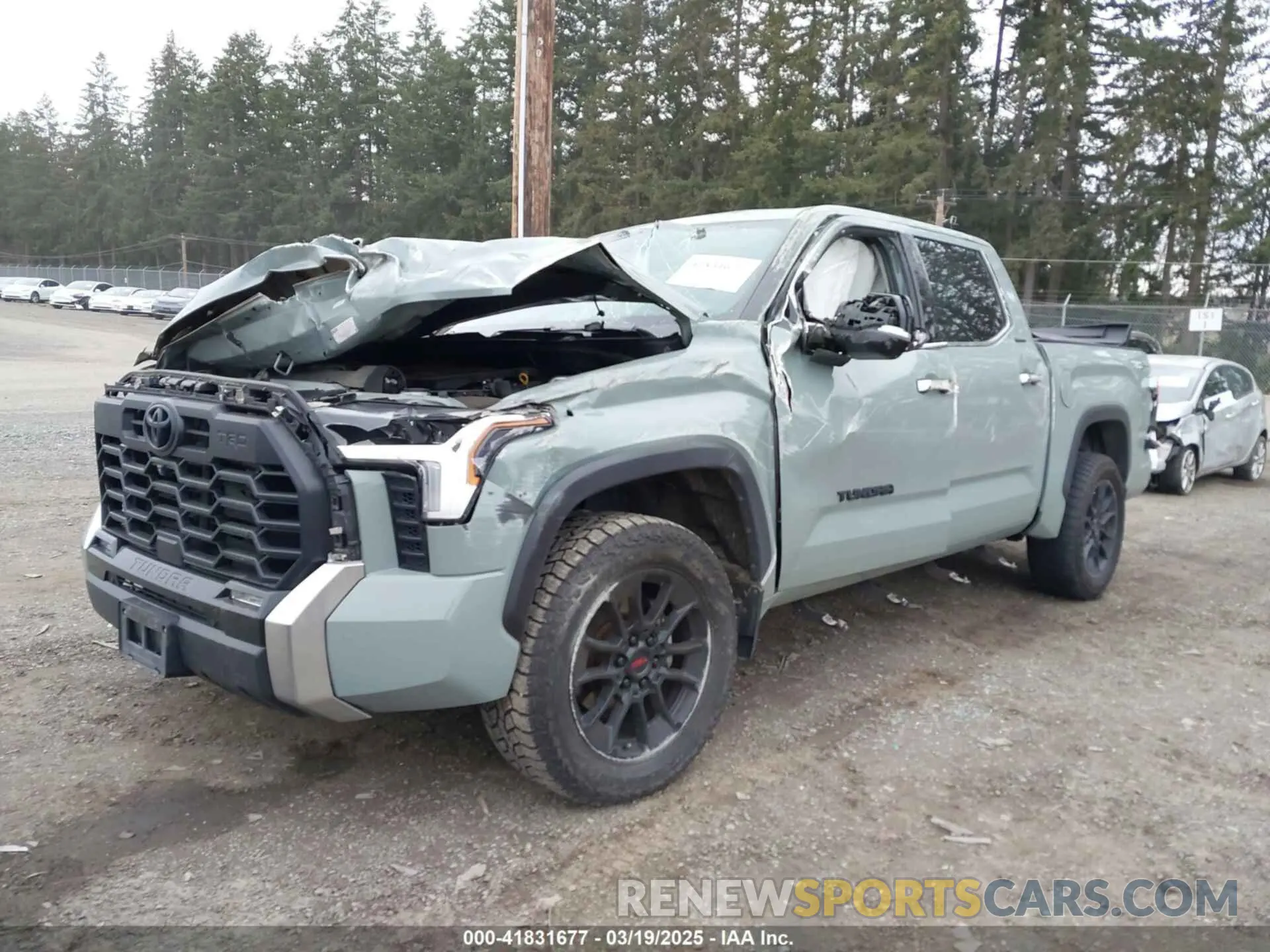 2 fotografías del automóvil dañado 5TFJA5DB6NX040916 TOYOTA TUNDRA 2022