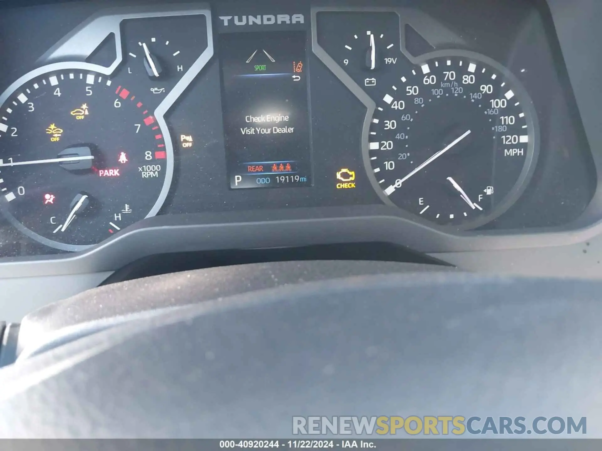 7 fotografías del automóvil dañado 5TFLA5AB0NX008542 TOYOTA TUNDRA 2022