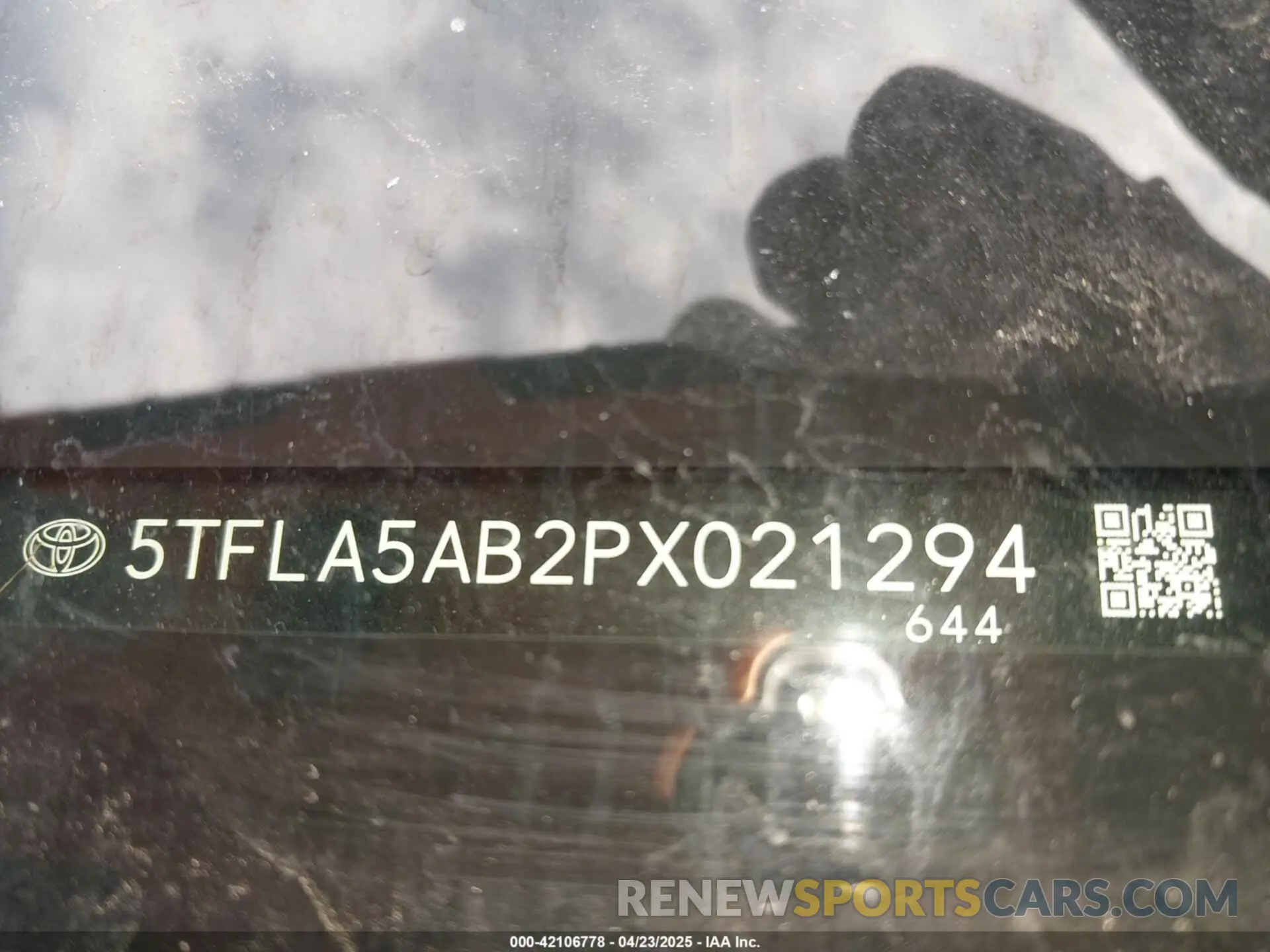 9 fotografías del automóvil dañado 5TFLA5AB2PX021294 TOYOTA TUNDRA 2023