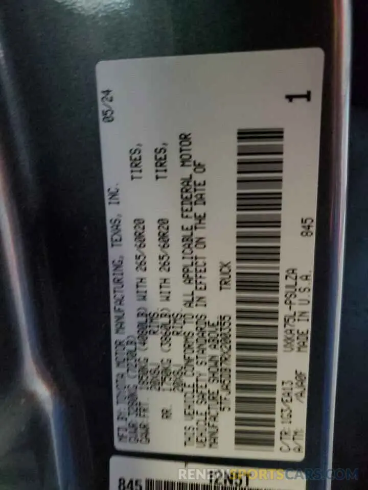 14 fotografías del automóvil dañado 5TFJA5DB7RX200355 TOYOTA TUNDRA 2024