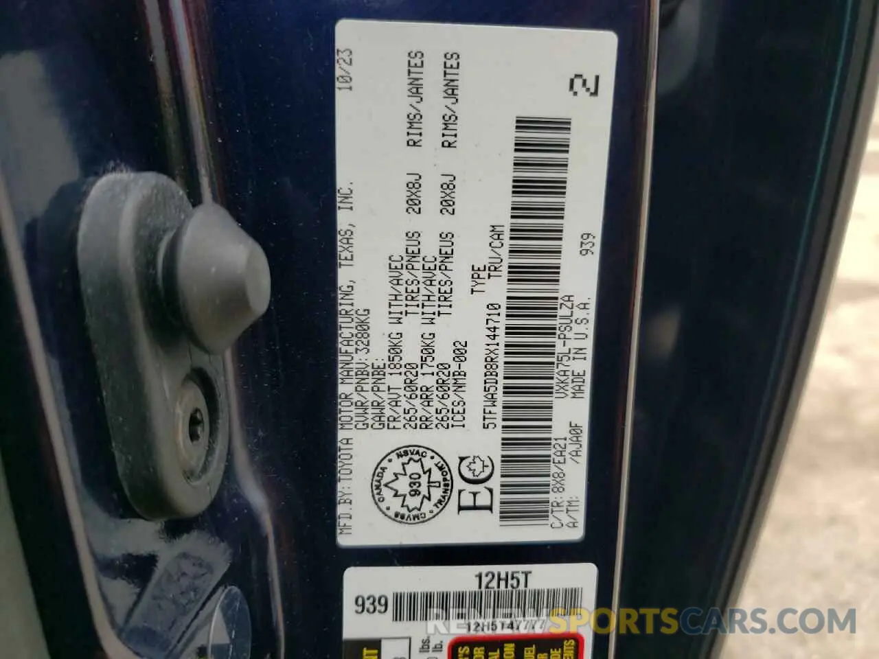 12 fotografías del automóvil dañado 5TFWA5DB8RX144710 TOYOTA TUNDRA 2024