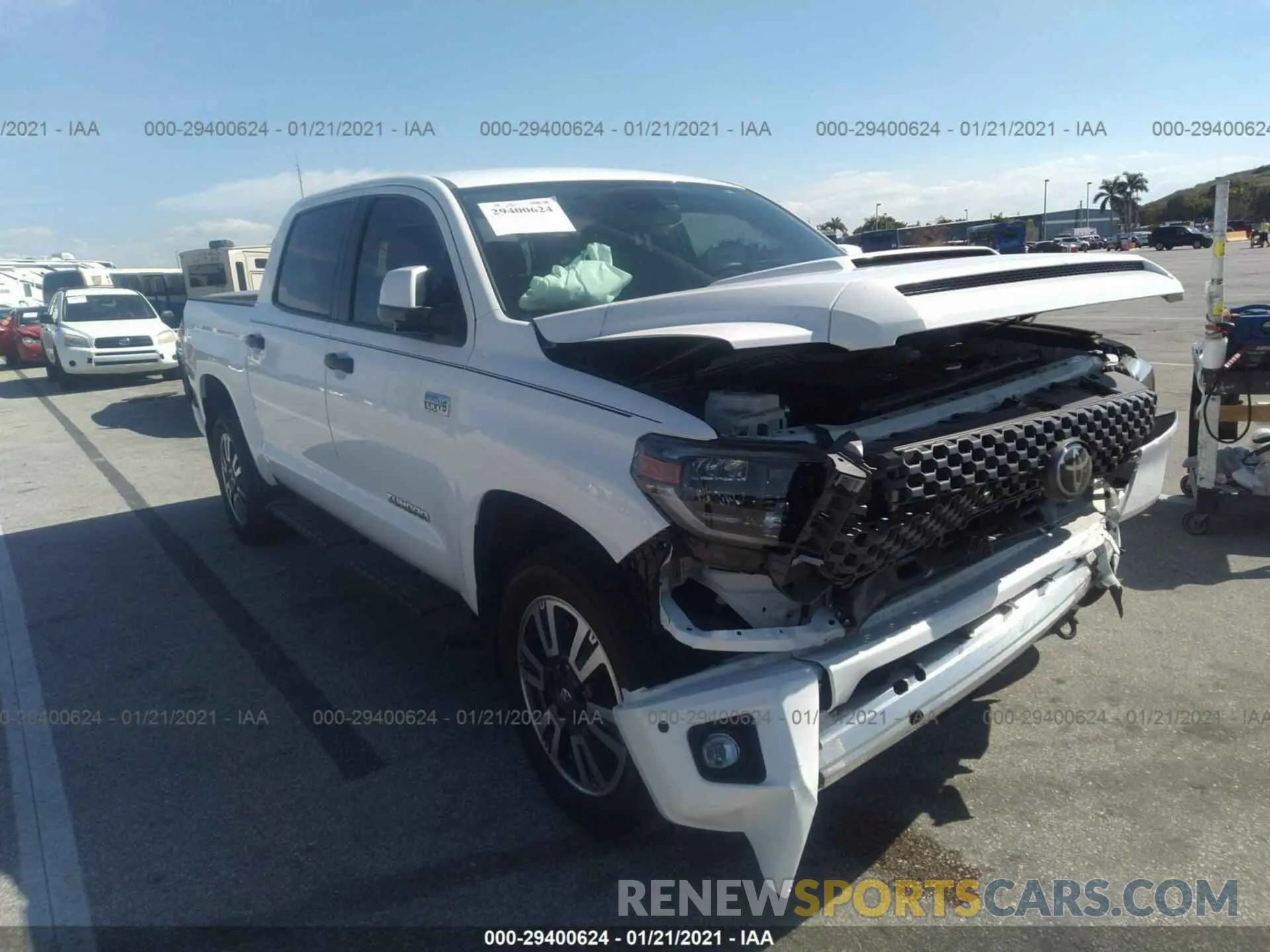 1 fotografías del automóvil dañado 5TFEY5F17LX259933 TOYOTA TUNDRA 2WD 2020