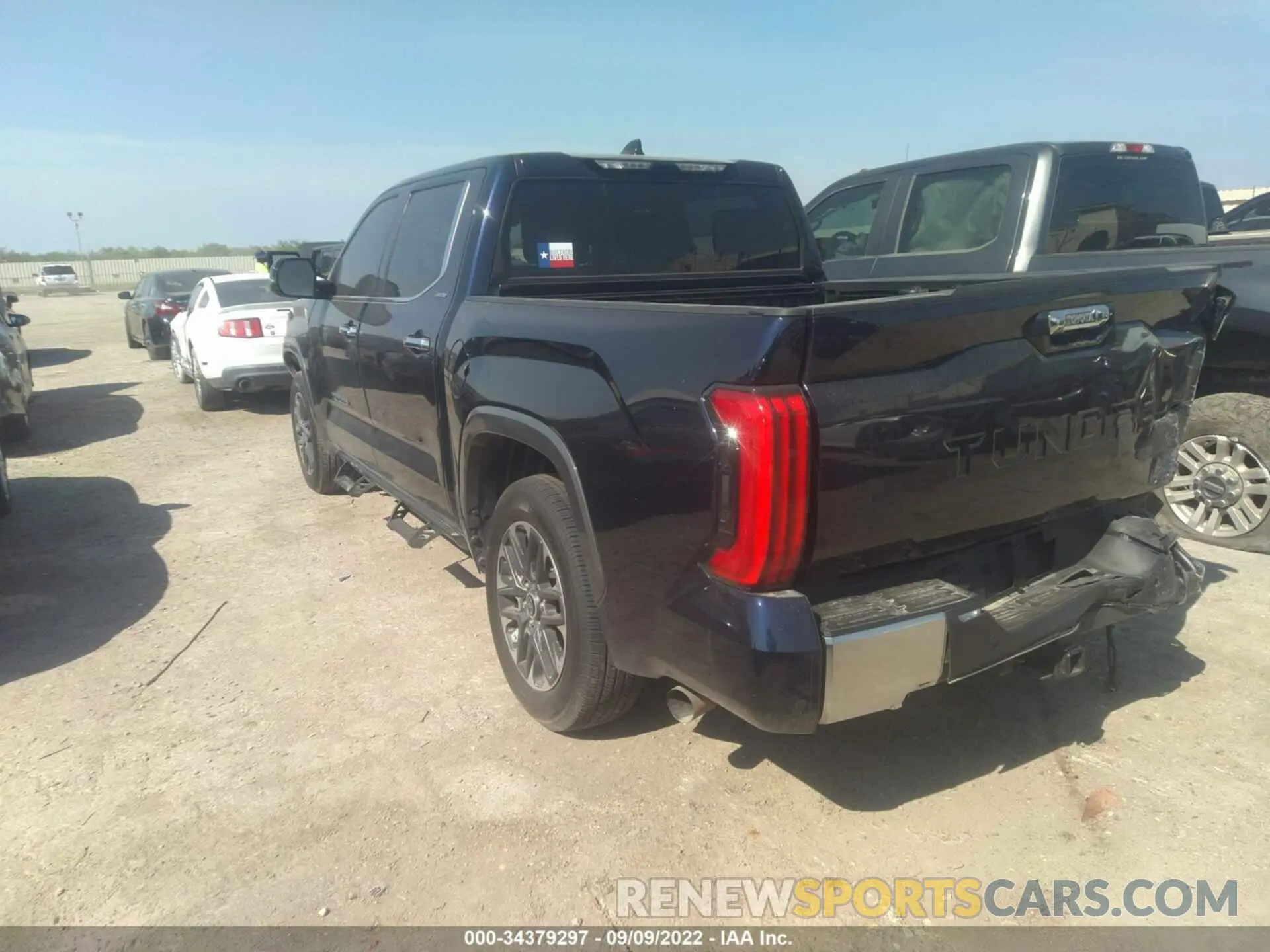 3 fotografías del automóvil dañado 5TFJA5AB0NX003168 TOYOTA TUNDRA 2WD 2022