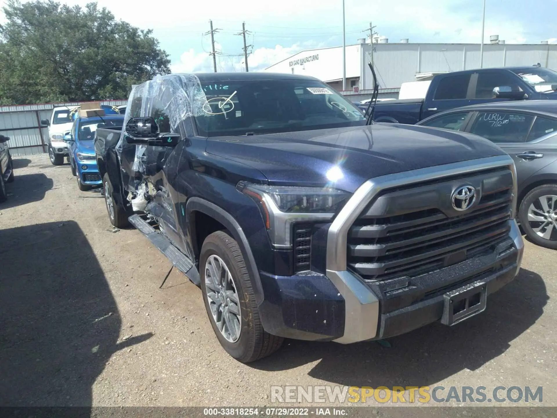 1 fotografías del automóvil dañado 5TFJA5BC1NX001291 TOYOTA TUNDRA 2WD 2022