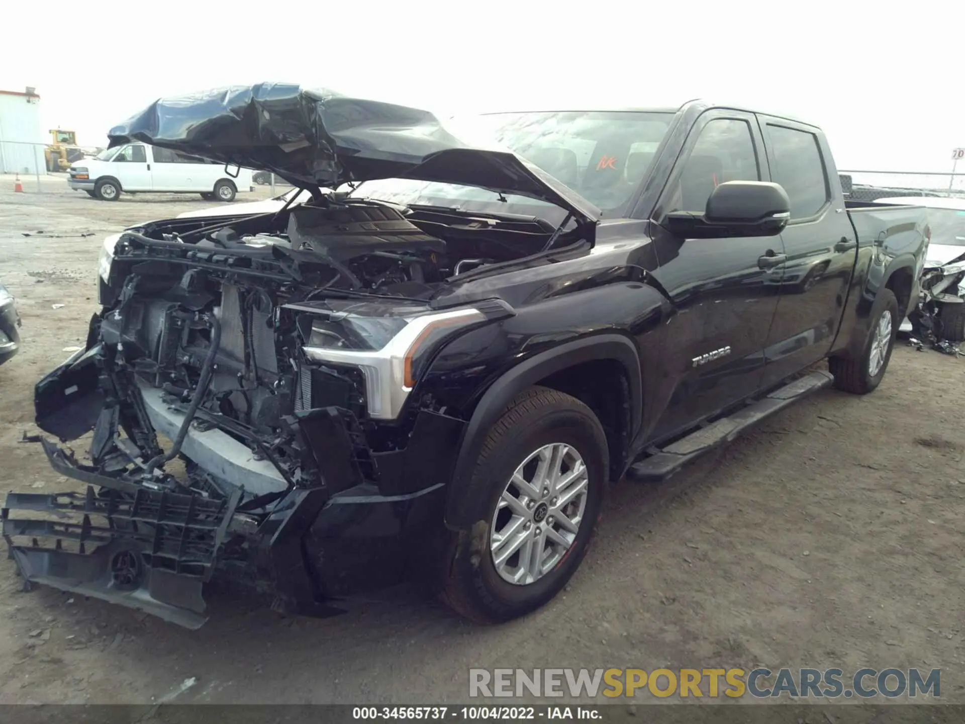 2 fotografías del automóvil dañado 5TFLA5BC2NX002037 TOYOTA TUNDRA 2WD 2022