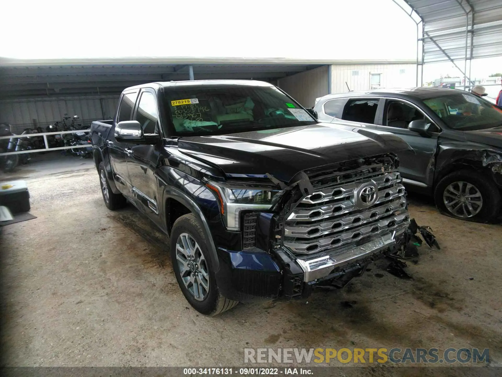 1 fotografías del automóvil dañado 5TFMA5AB0NX013907 TOYOTA TUNDRA 2WD 2022