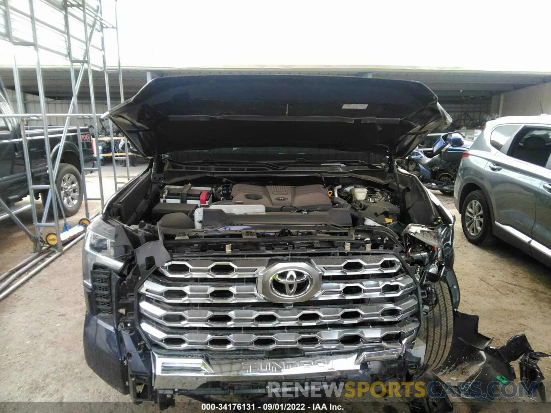 10 fotografías del automóvil dañado 5TFMA5AB0NX013907 TOYOTA TUNDRA 2WD 2022