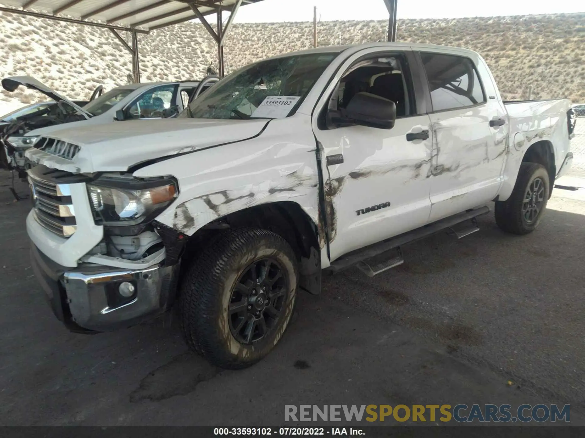 2 fotografías del automóvil dañado 5TFDY5F11MX028152 TOYOTA TUNDRA 4WD 2021
