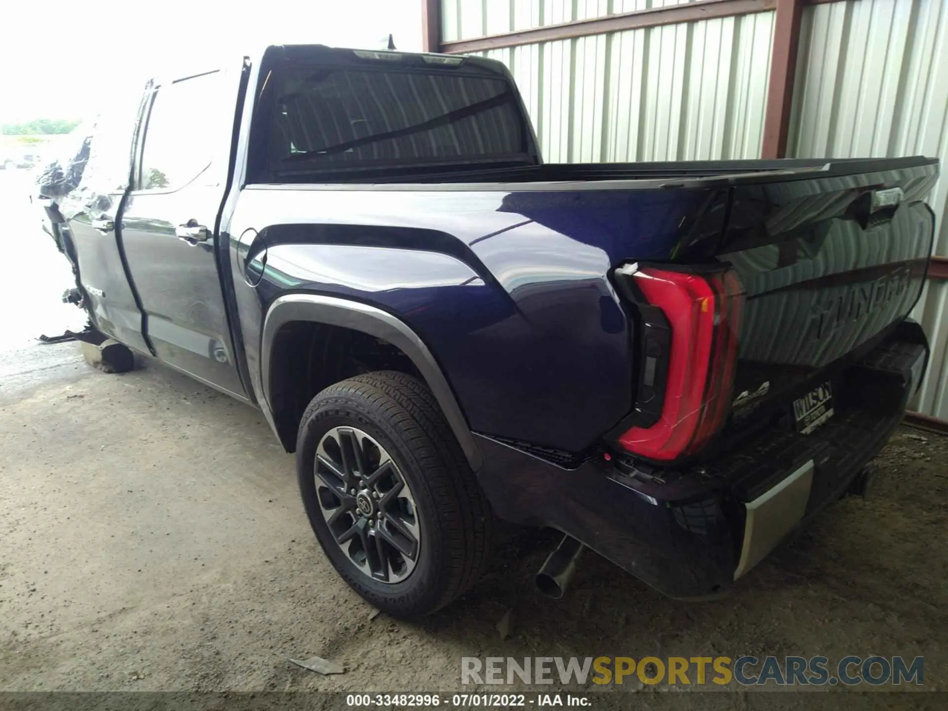 3 fotografías del automóvil dañado 5TFJA5DB6NX033237 TOYOTA TUNDRA 4WD 2022