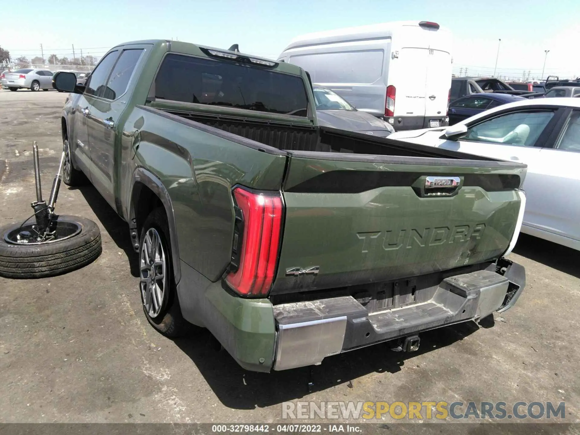 3 fotografías del automóvil dañado 5TFJA5EC5NX002441 TOYOTA TUNDRA 4WD 2022